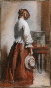 Lady with a Birdcage by William Orpen