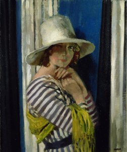 Mrs Hone in a Striped Dress, 1912