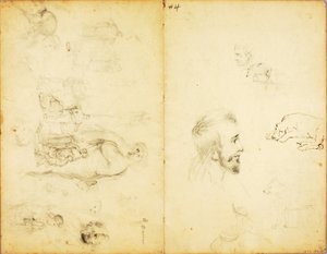 Studies of Christ Preaching, Man with Spear, etc.