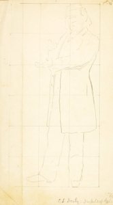 Standing Man, Gesturing by William Page