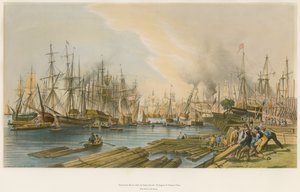 Ship Building at Limehouse, the President on the stocks
