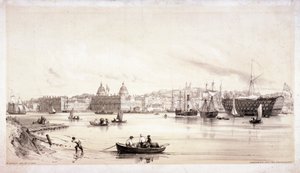 View of Greenwich across the River Thames, London by William Parrott