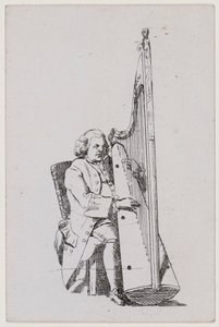 John Parry playing the harp, c1760-1780 by William Parry