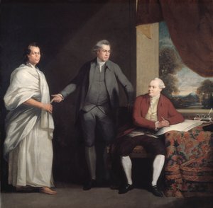 Omai, Joseph Banks and Dr Daniel Solander