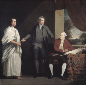 Omai, Joseph Banks and Dr Daniel Solander