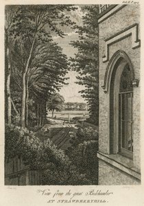 View from the great Bedchamber at Strawberry Hill, London by William Pars