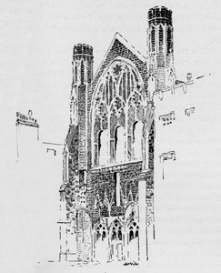 East Front of St. Stephens Chapel as it Appeared After the Fire of 1834