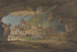 A Cave in Sunlight, with Figures