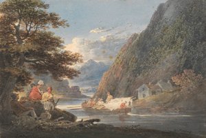 On the River Tivy, Near Cardigan, Wales by William Payne