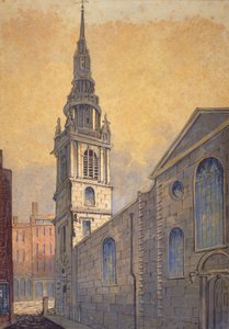 Church of St Mary le Bow from Bow Churchyard, City of London