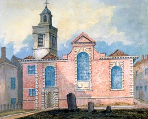 Exterior View of St Anne and St Agnes, City of London, c1810 by William Pearson