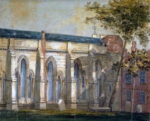 View of Temple Church, London by William Pearson