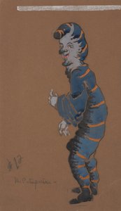 Caterpillar Costume Design for Alice-in-Wonderland by William Penhallow Henderson
