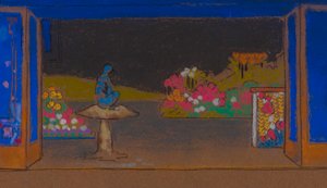 Garden of Flowers (set design for Alice-in-Wonderland, 1915) by William Penhallow Henderson