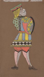 Knave of Hearts (costume design for Alice-in-Wonderland) by William Penhallow Henderson