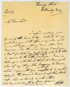 Letter from William Pitt The Younger, October 1790
