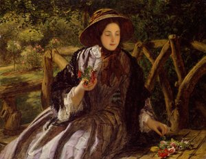 Garden Flowers Making a Posy by William Powell Frith