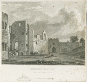 Dudley Castle - The Keep (engraving) by William Radclyffe