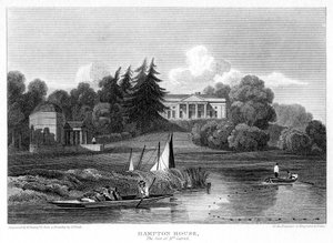 Hampton House, the seat of Mr Garrick, Hampton, Richmond upon Thames, London