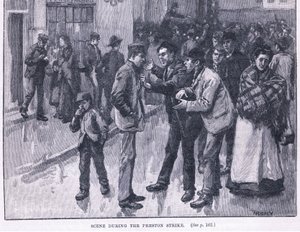 Scene During the Preston Strike