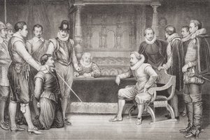 Guy Fawkes Interrogated by James I and His Council in the King