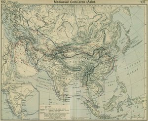 Medieval Commerce Asia. From The Historical Atlas by William Robert Shepherd