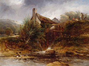 Old Water Mill, North Wales by William Roberts