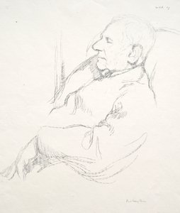 Sir Francis Seymour Haden Asleep by William Rothenstein