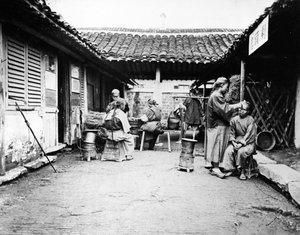 Itinerant Barbers at a Country House, China