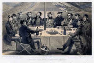A Christmas dinner on the heights before Sebastopol