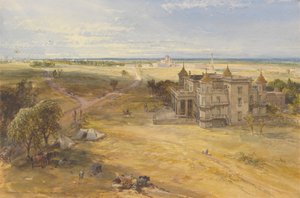 The Dilkoosha, Lucknow in the Distance by William Simpson