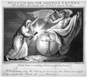 Ticket for the Leverian Museum, Albion Place, Southwark, London