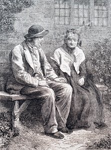 An Elderly Couple. By William Small, 1880 (Engraving) by William Small