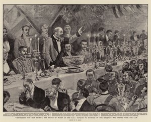 Gentlemen, You May Smoke, the Prince of Wales at the HAC Banquet to Members of the Regiment Who Served with the CIV by William Small