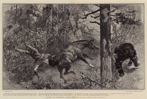 Taken by Surprise, Bear-Shooting at an Indian Hill Station by William Small