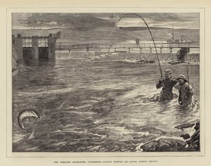 The Western Highlands, Connemara, Salmon Fishing at Lough Corrib, Galway by William Small