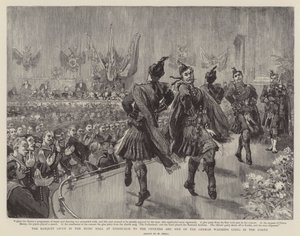 The banquet in the Music Hall at Edinburgh to the officers and men of the German warships lying in the Forth