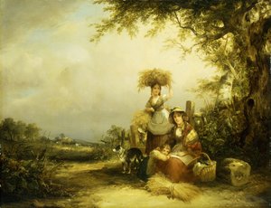 The Gleaners - Shirley, Hants by William Snr. Shayer