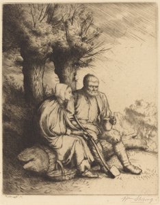 Man and Woman under a Tree by William Strang