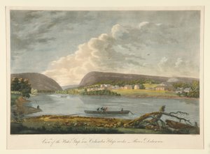 View of the Water Gap and Columbia Glass Workshop by William Strickland