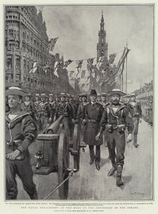 The Naval Detachment at the Head of the Procession in the Strand by William T. Maud