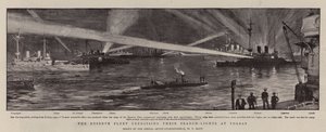 The Reserve Fleet exercising their Search-Lights at Torbay