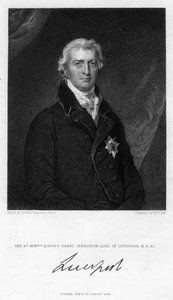 Robert Jenkinson, 2nd Earl of Liverpool, British Politician and Prime Minister, 1835 by William Thomas Fry