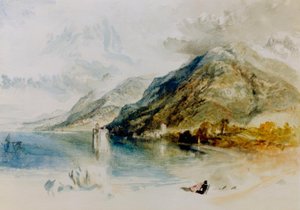 The Castle of Chillon on Lake Geneva, Seen from Villeneuve by Joseph Mallord William Turner