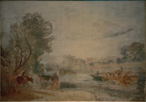 Hampton Court from the Thames by Joseph Mallord William Turner