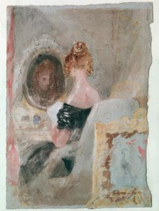Interior in Petwoath House: Woman Before the Mirror by Joseph Mallord William Turner