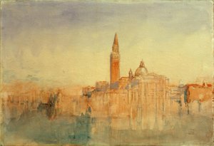 San Giorgio Maggiore at Sunset, from the Hotel Europa by Joseph Mallord William Turner