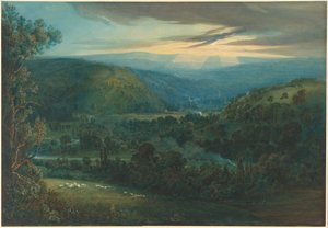 Dawn in the Valleys of Devon by William Turner of Oxford