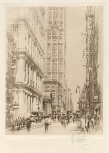 Lower Broadway, Down-Town New York by William Walcot