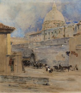 The Vatican: the Holy Office and the Dome of St Peters, Rome